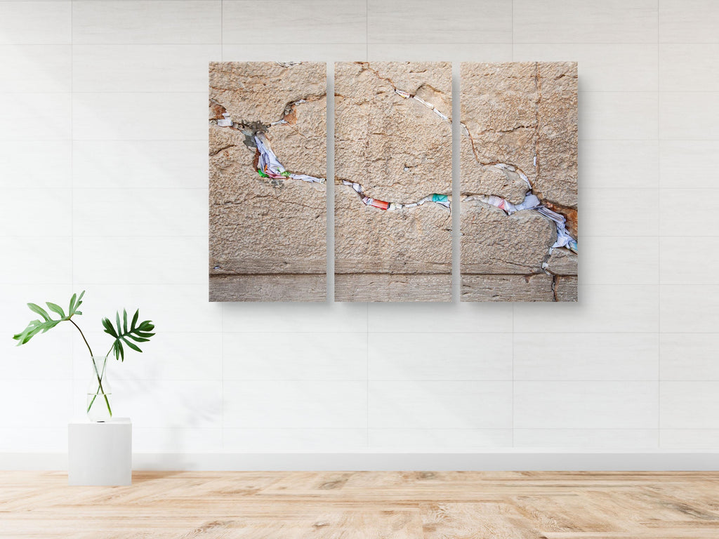 Jerusalem Kotel Western Wall Triptych: Prayer Notes