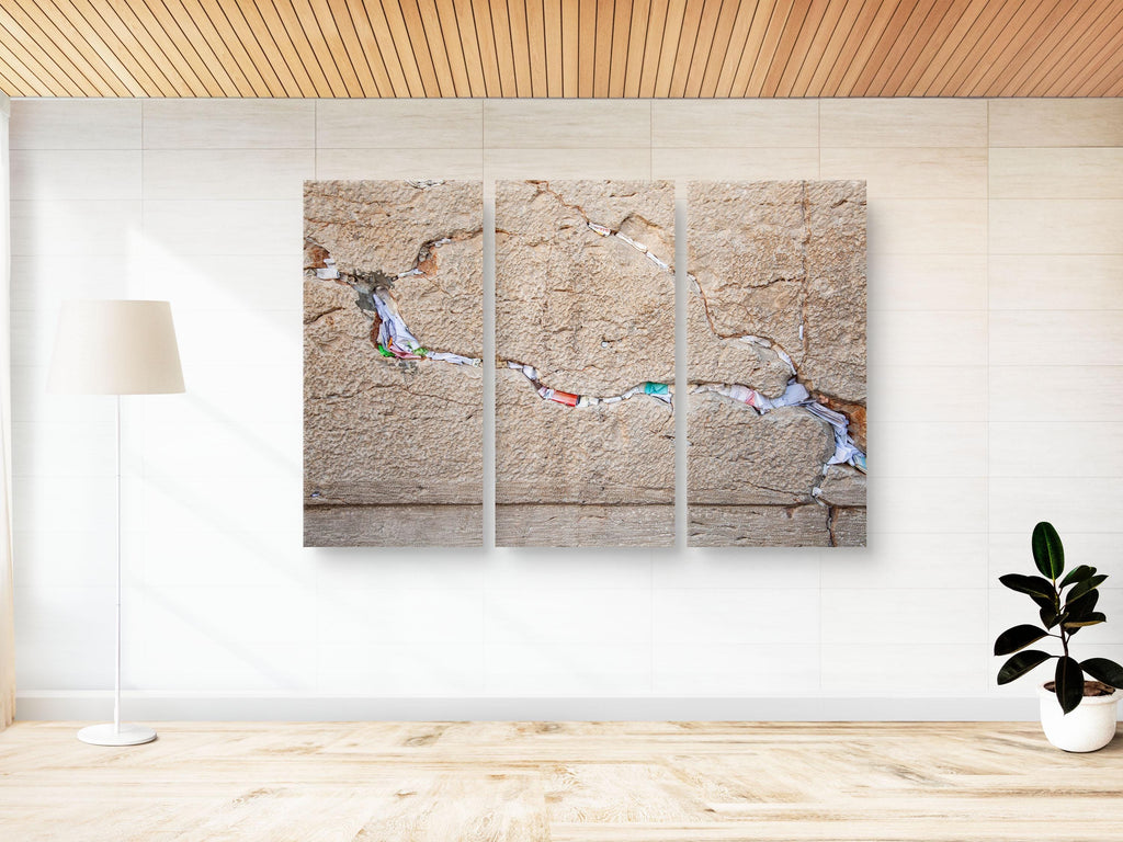 Jerusalem Kotel Western Wall Triptych: Prayer Notes