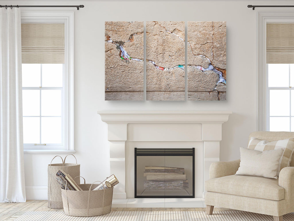 Jerusalem Kotel Western Wall Triptych: Prayer Notes