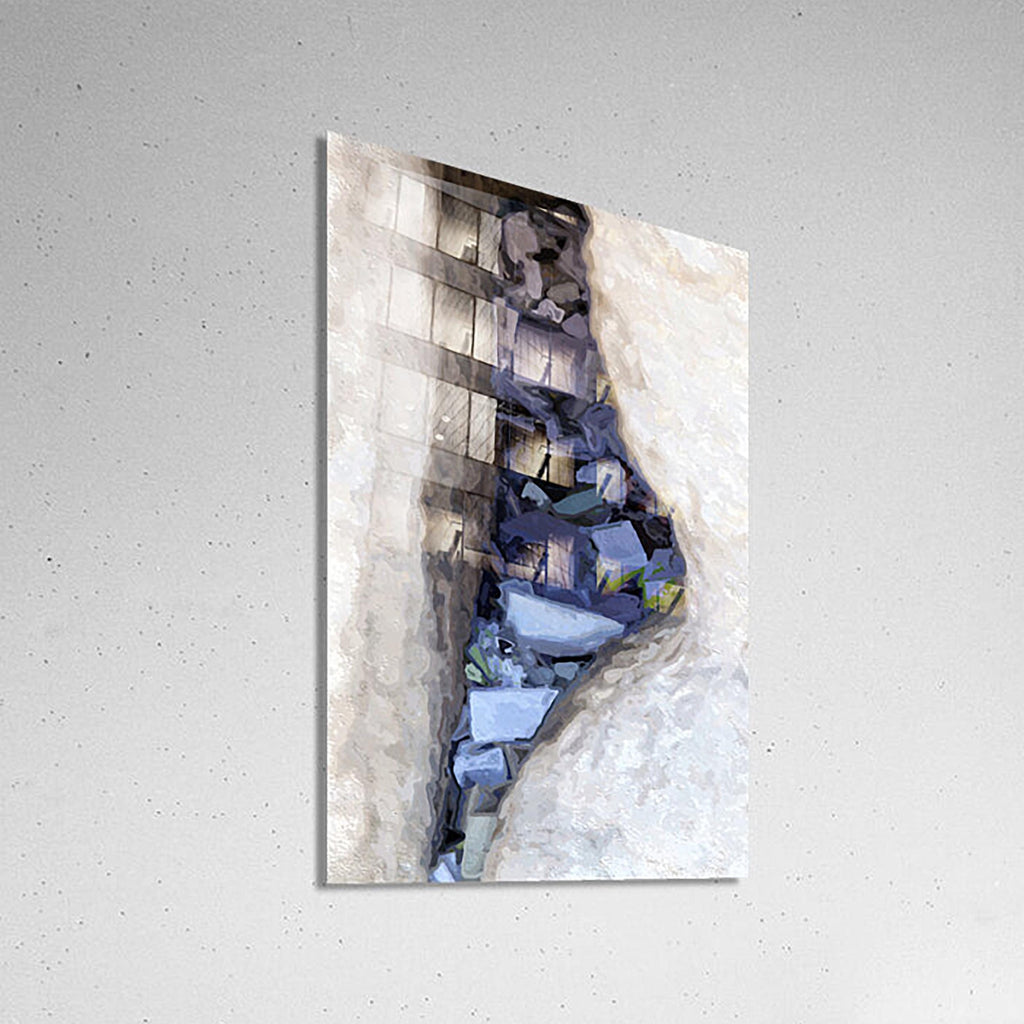 Jerusalem Kotel Western Wall Painting Print: Prayer Paper Notes in a Stone Gap