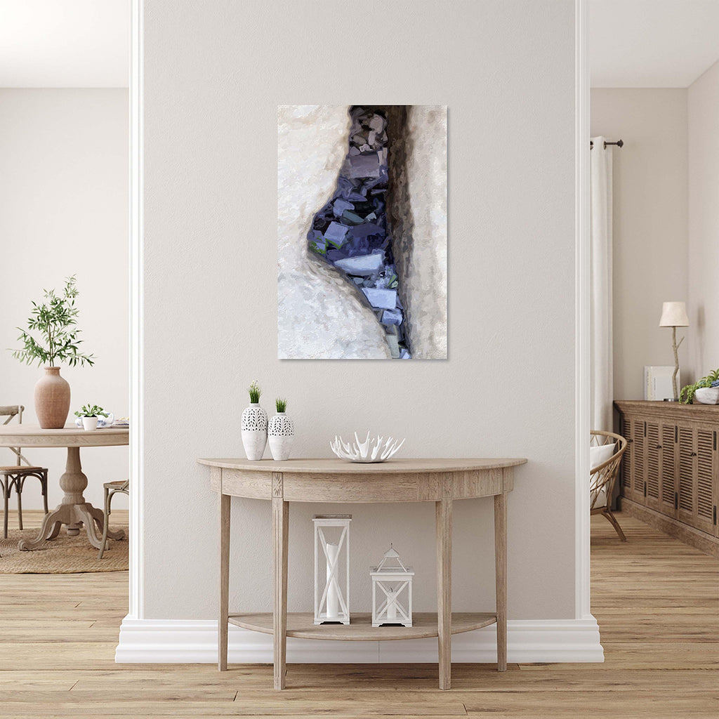 Kotel Western Wall Painting Print: Prayer Paper Notes with Israel Map Frame