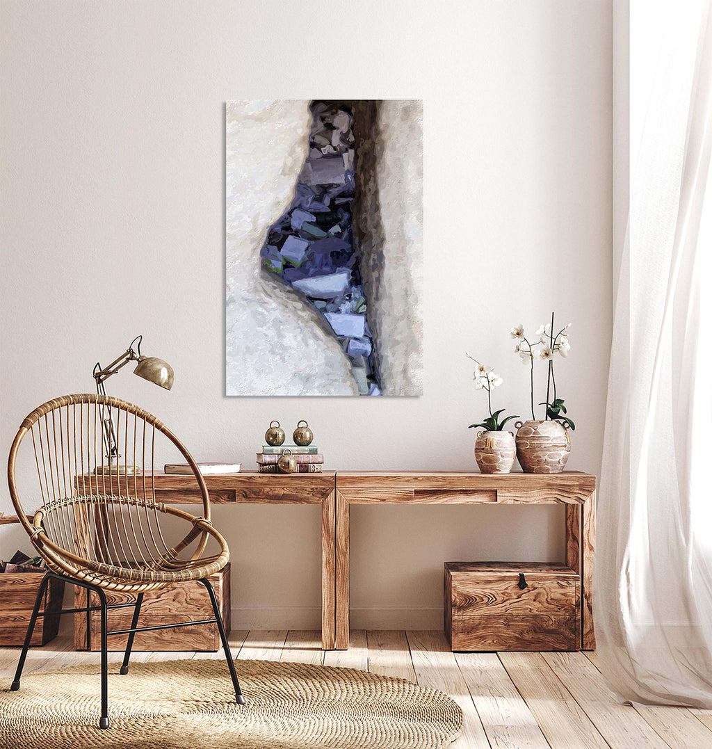 Kotel Western Wall Painting Print: Prayer Paper Notes with Israel Map Frame