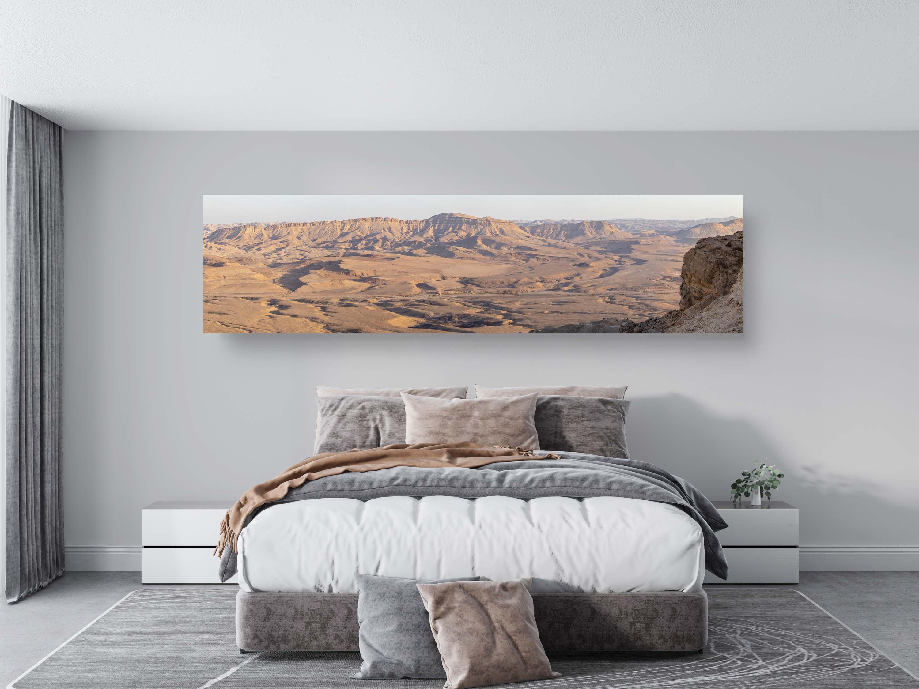 Israeli Holy Land Negev Desert Mountains Sunset Panoramic Landscape - Ramon Crater