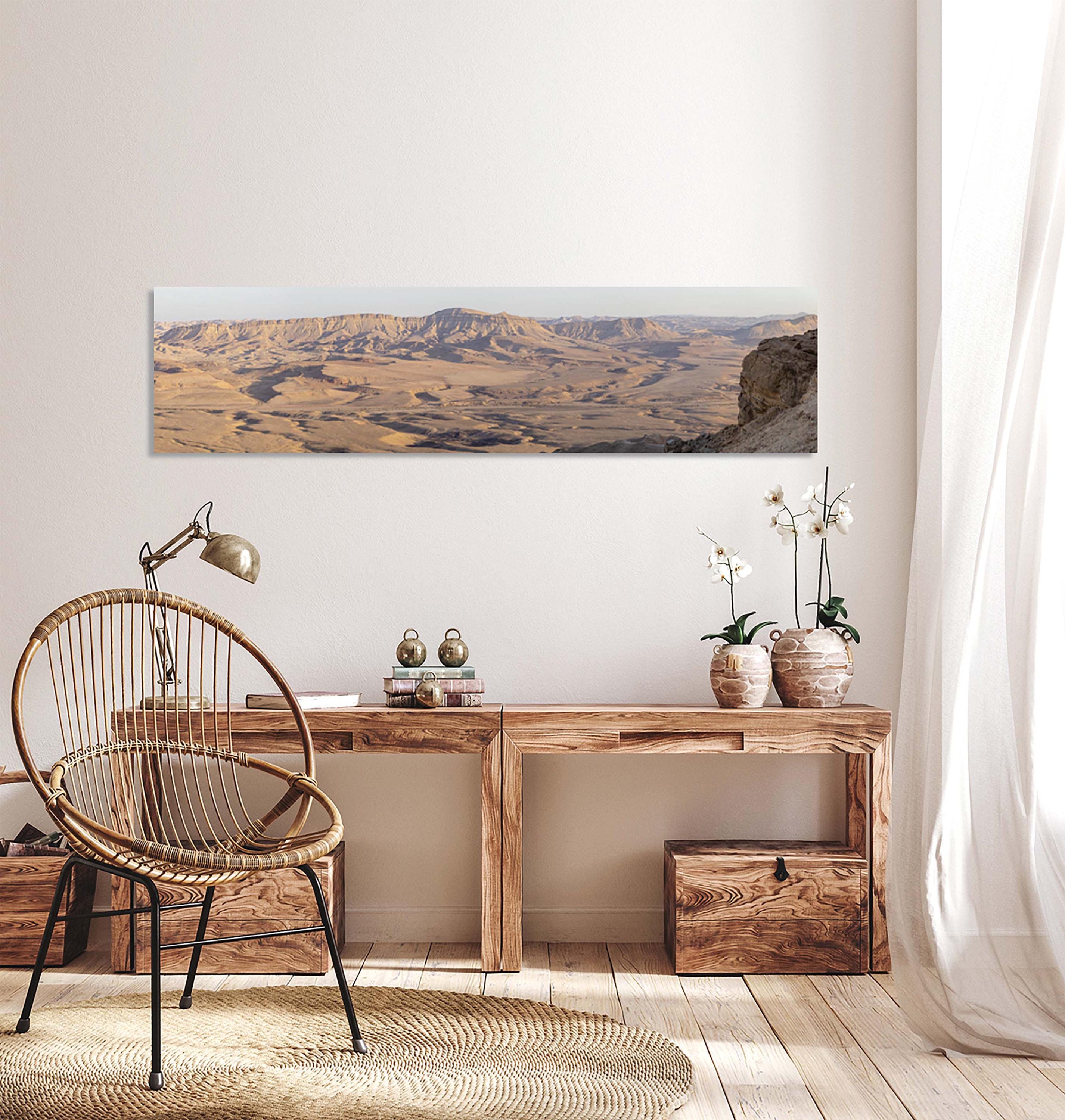 Israeli Holy Land Negev Desert Mountains Sunset Panoramic Landscape - Ramon Crater