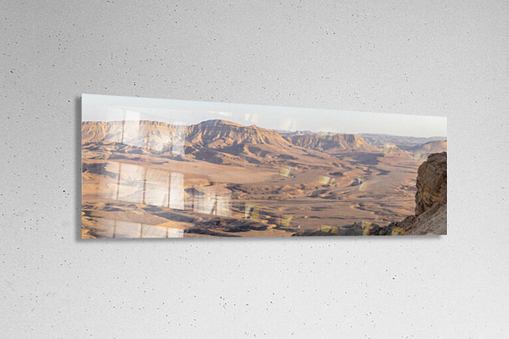 Israeli Holy Land Negev Desert Mountains Sunset Panoramic Landscape - Ramon Crater