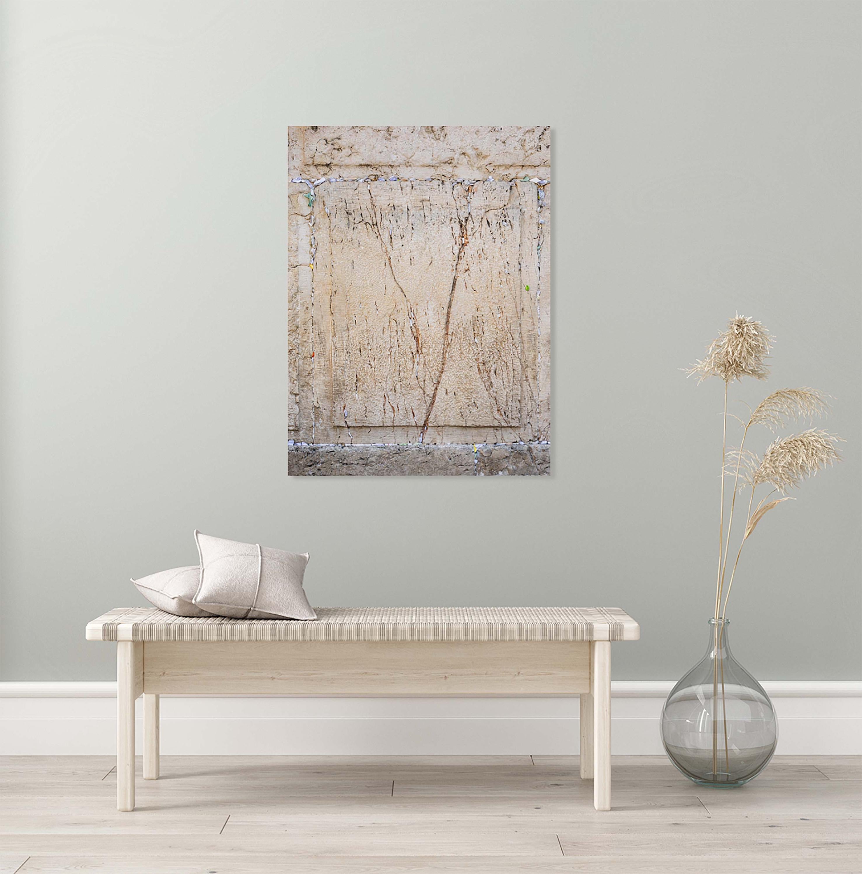 Kotel Western Wall Jerusalem Stone Print: Prayer Notes Shin Hebrew Letter