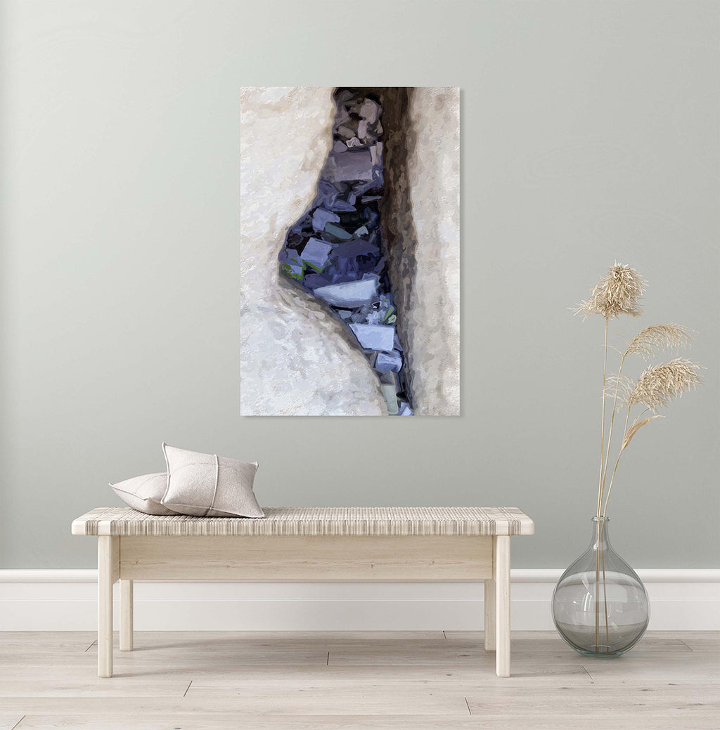 Kotel Western Wall Painting Print: Prayer Paper Notes with Israel Map Frame