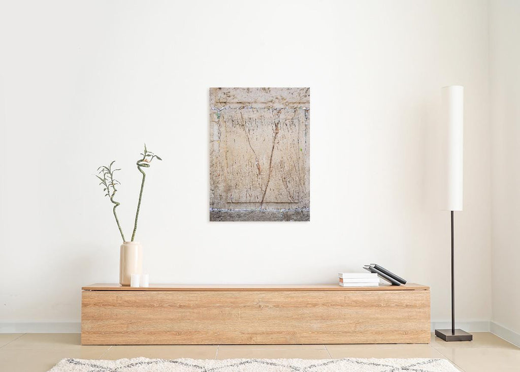 Kotel Western Wall Jerusalem Stone Print: Prayer Notes Shin Hebrew Letter