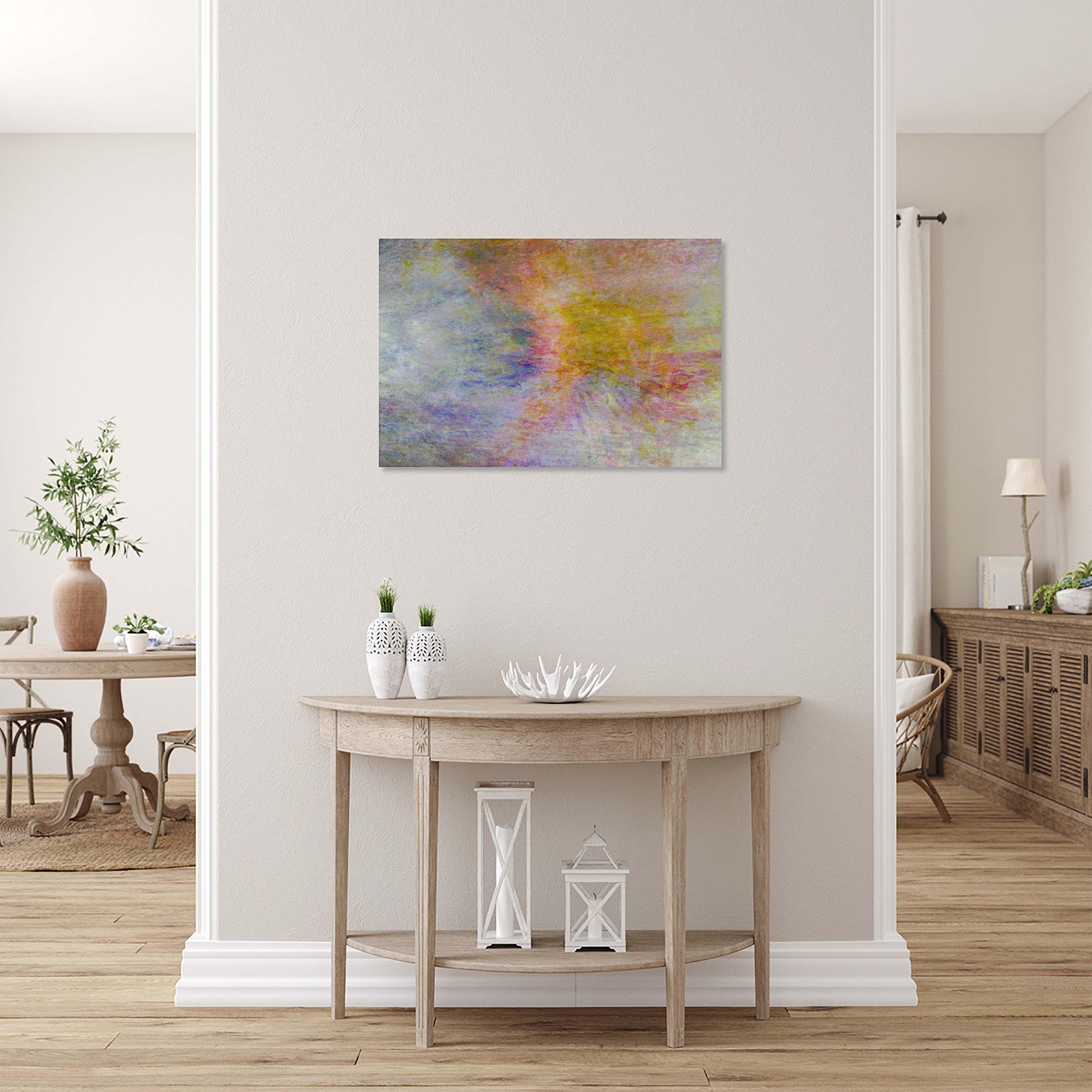 Jerusalem Multicolor Hanukkah Candles Abstract Impressionist Painting — Jewish Holy Land