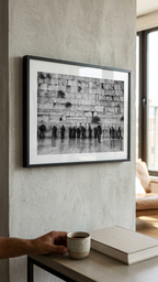 Black and White Jewish Soldiers Kotel — Western Wall with IDF Prayers — Tsahal Soldiers praying at the Kosel