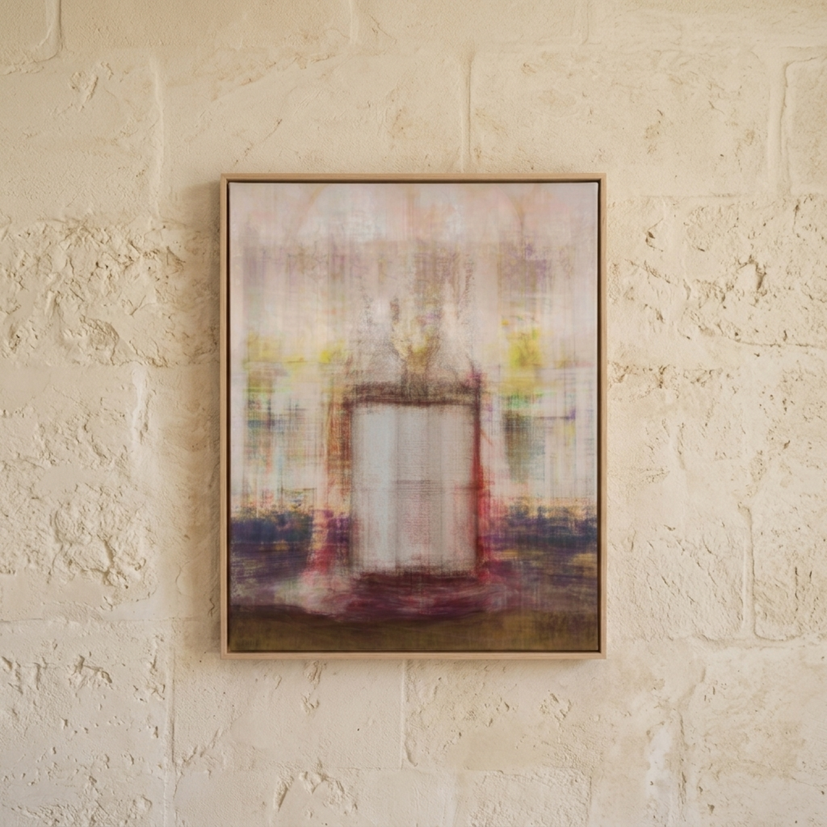 Jewish Old Bible Torah Scroll Opened Impressionist Painting — Vertical