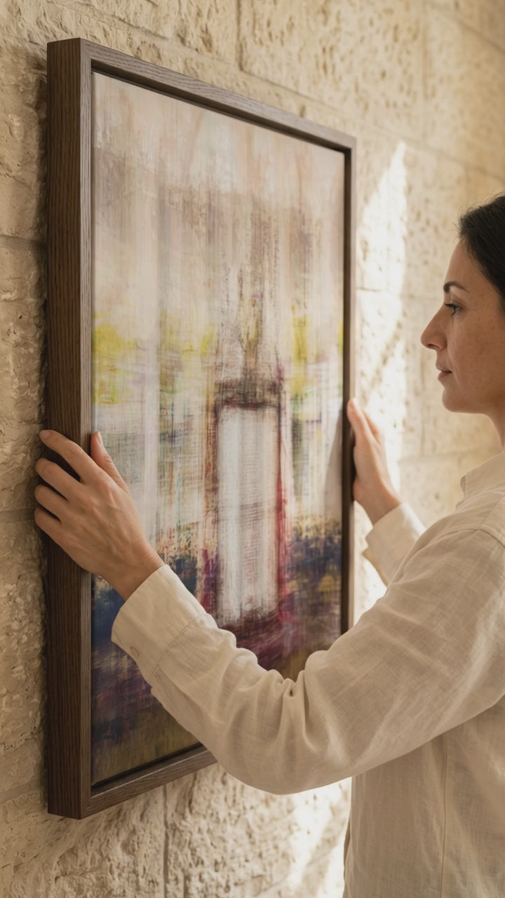 Jewish Old Bible Torah Scroll Opened Impressionist Painting — Vertical