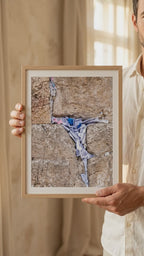 Kotel Western Wall Jerusalem Stone Print: Prayer Notes Lamed Hebrew Letter